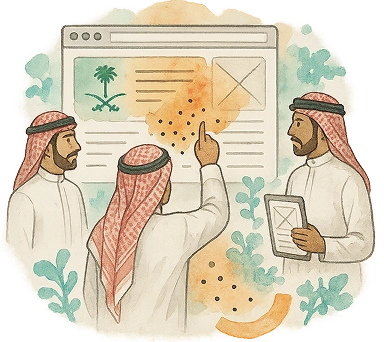 إعادة تصميم موقع الجهة والخدمات الإلكترونية