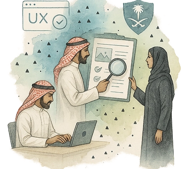 تدقيق تجربة المستخدم حسب معايير هيئة الحكومة الرقمية