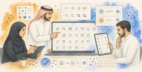 معيار الأيقونات وفق كود المنصات السعودي